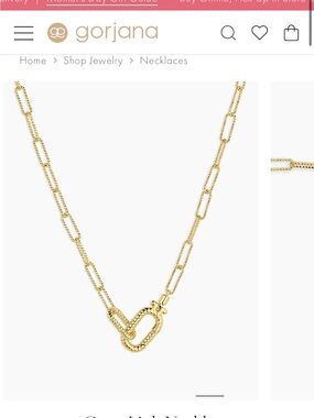 Gorjana Gold Interlocking Crew Link Necklace